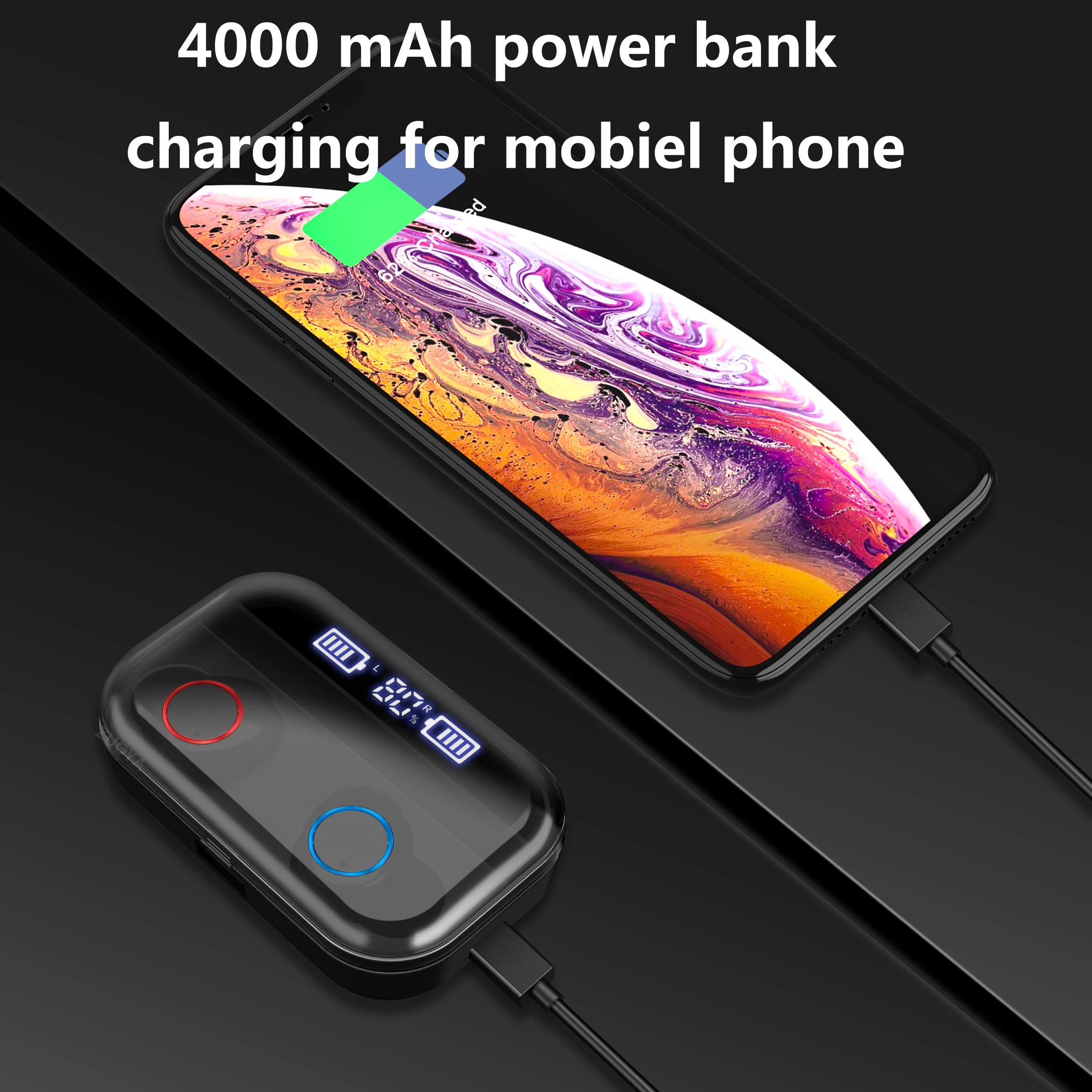 TWS Bluetooth с сенсорным управлением 5,0 водонепроницаемые IPX7 наушники истинные беспроводные наушники HD стерео беспроводные HiFi глубокие басы