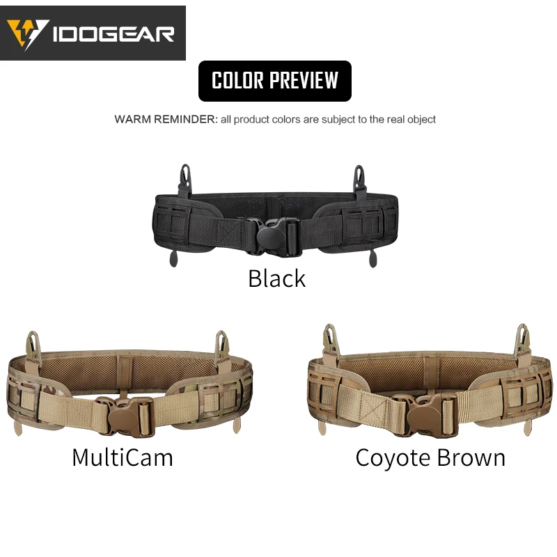 Тактический ремень IDO GEAR MOLLE с быстросъемной лазерной резкой мягкий внутренний и