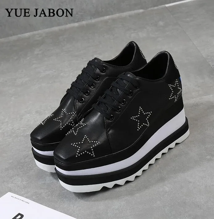 Женские высокие кроссовки из натуральной кожи Классическая модная повседневная