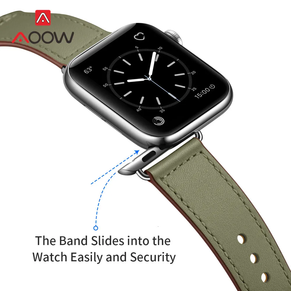 Ремешок из натуральной кожи для Apple Watch 4, 40 мм, 44 мм, 38 мм, 42 мм, высокое качество, для мужчин и женщин, ремешок для часов, браслет для iWatch 1, 2, 3