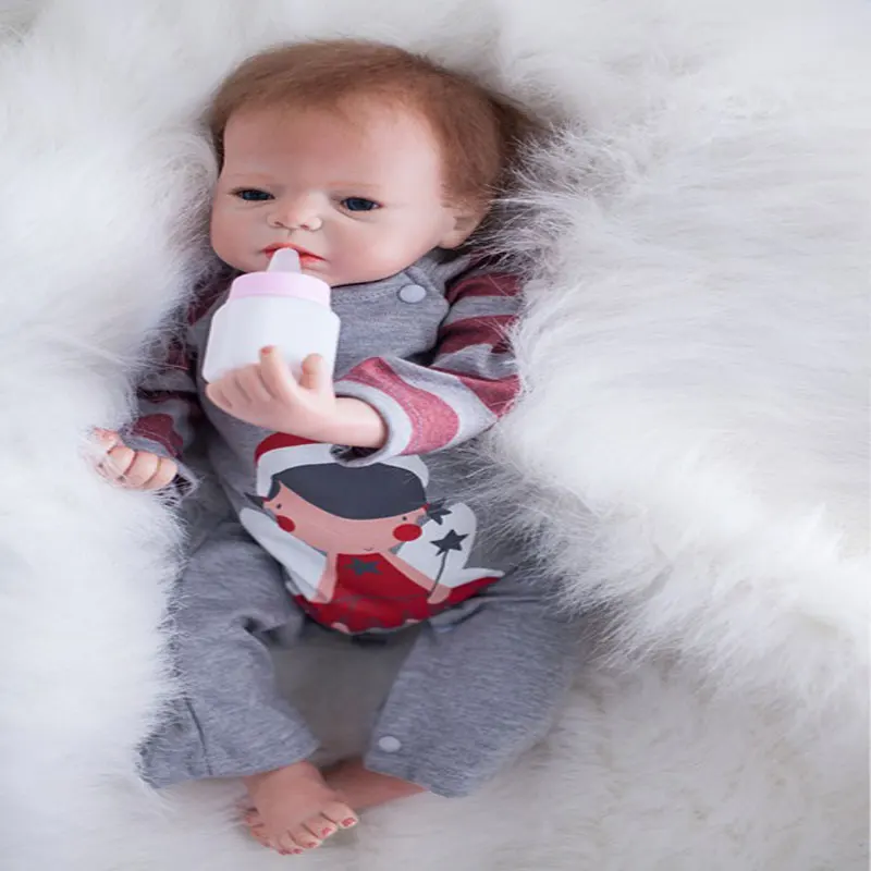 Детские куклы 50 см имитация из силикона Reborn Baby Doll игрушки реалистичные