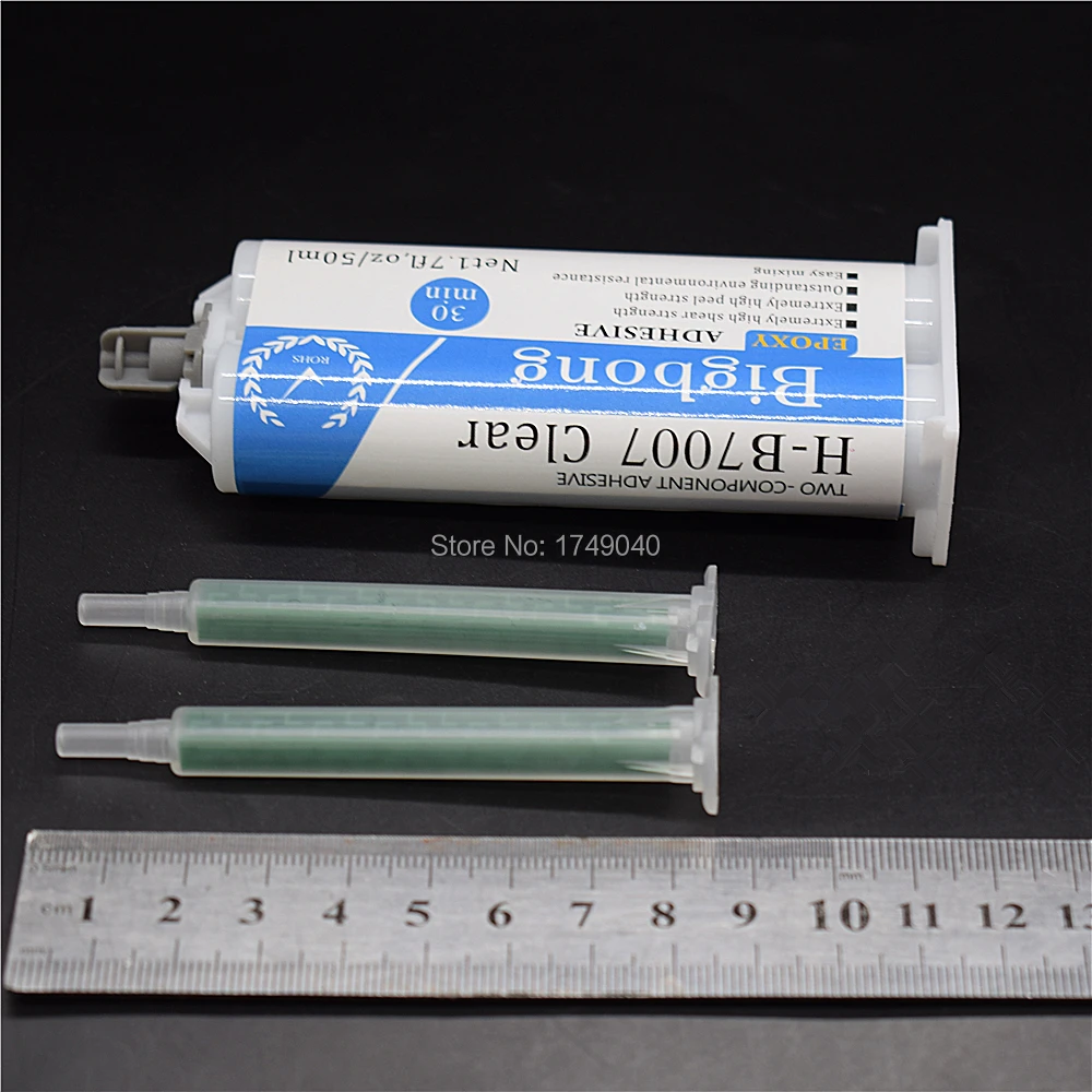 5pc Epoxy Resin Adhesive Glue 50ml Strong Adhesives 1:1 Two Component Transparent AB Glues Set with 10pcs Static Mixing Nozzles |