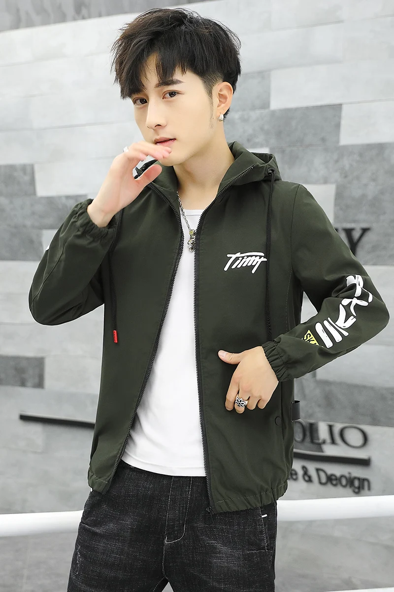 

New Jacket Men Nice Spring And Autumn Fashion Coat Windbreaker Men Slim Jacket Hooded Casual Sportswear Plus Size Brand men'