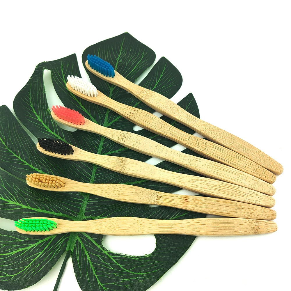 

1pcs/set Environmental Bamboo Charcoal Toothbrush For Oral Health Low Carbon Medium Soft Bristle Wood Handle adult Toothbrush