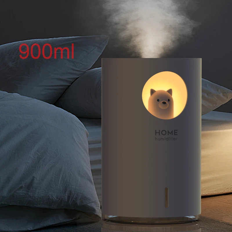 

900ml Air Humidifier Essential Oil Aroma Diffuser 7 Colors LED Lights cool mist maker Aromatherapy Air Purifier for Home office