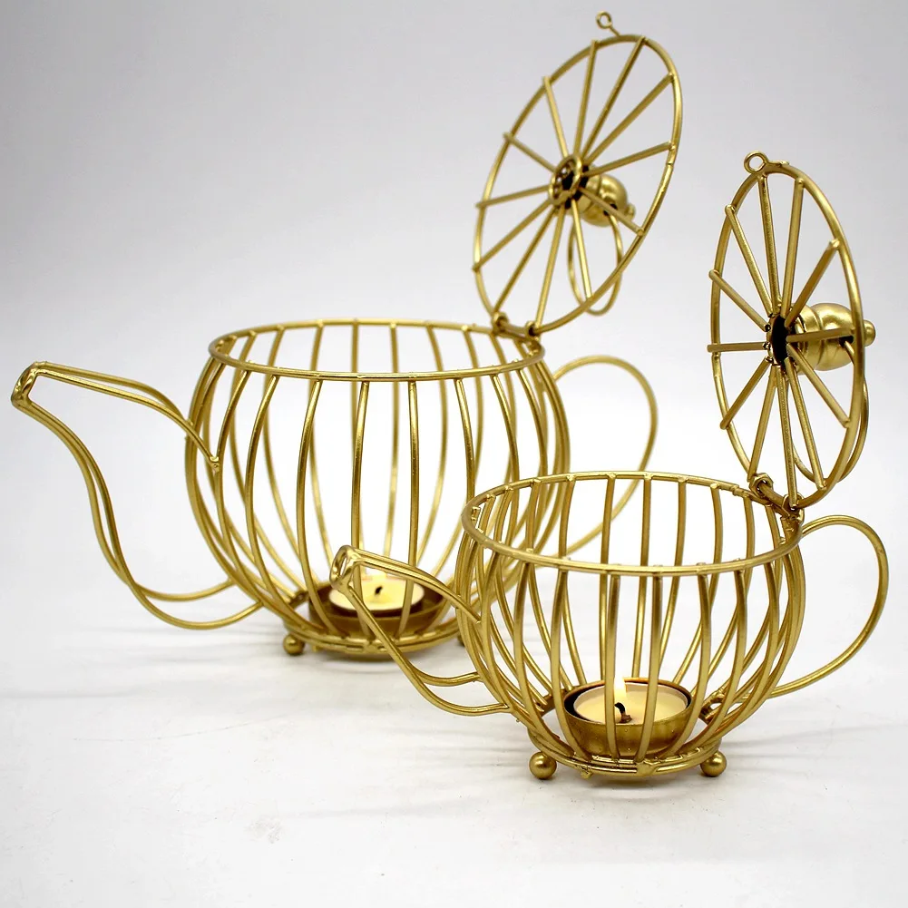 Европейские креативные золотые металлические ремесла свадебные реквизиты