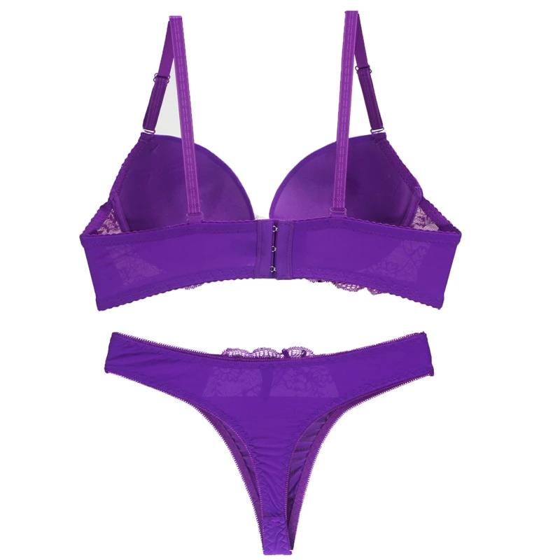 Комплект нижнего белья женский кружевной хлопок с бантом