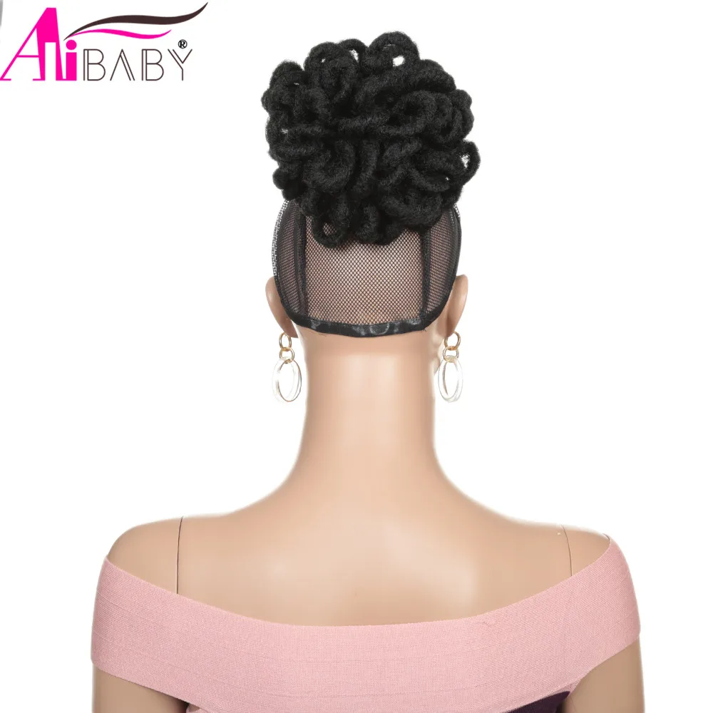 Синтетический пуф для конского хвоста афро американский короткий кудрявый пучок