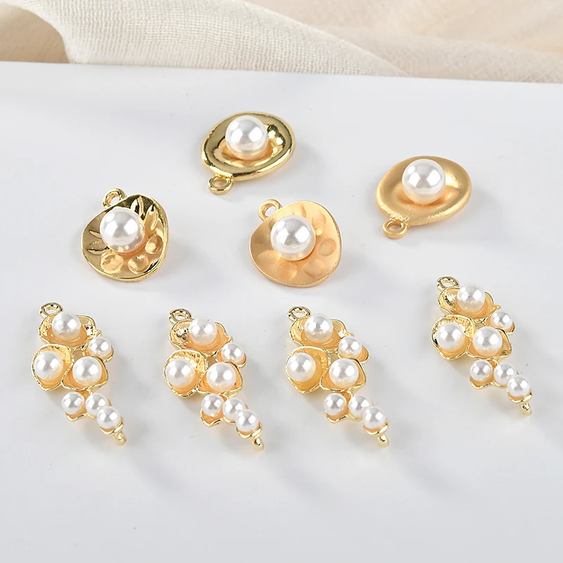 Европейские и американские ретро круглые жемчужные серьги с цветком из сплава