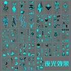 Светящиеся Татуировки-наклейки, временные луна, солнце, радуга, флэш-тату, праздничные вечевечерние НКИ, светящиеся крутые татуировки для лица для мужчин, женщин и мужчин
