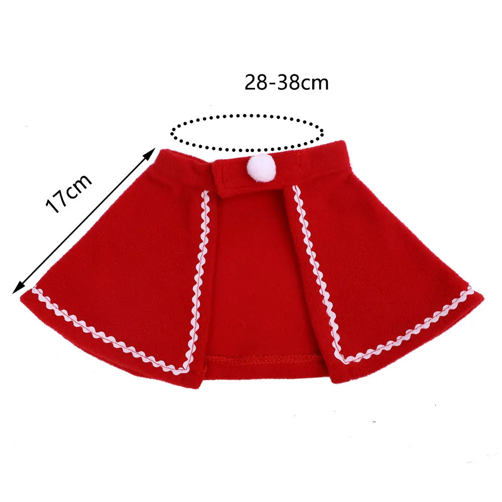 Рождественская плюшевая шапка Санта-Клауса для питомцев кошек и собак накидка