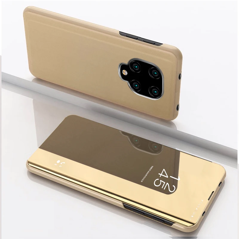 Зеркальный чехол книжка для Xiaomi Redmi Note 9 Pro Max кожаные чехлы телефонов 9S Note9 pro 9pro Note9S