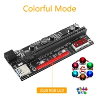 tishric 2 in 1 riser with temperature display running lamp pci e 16x riser for video card power supply for mining pcie riser 015