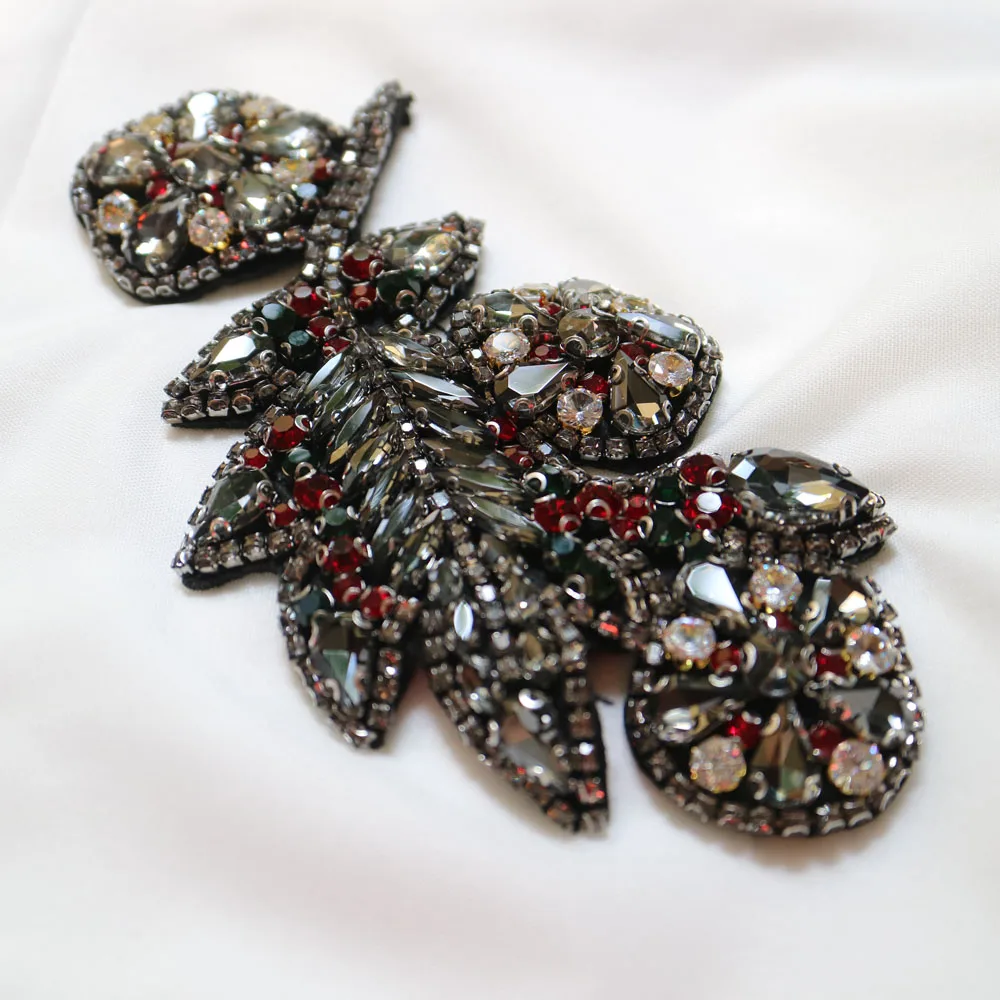 Роскошная стеклянная искусственная для одежды сделай сам вышивка Цветочная