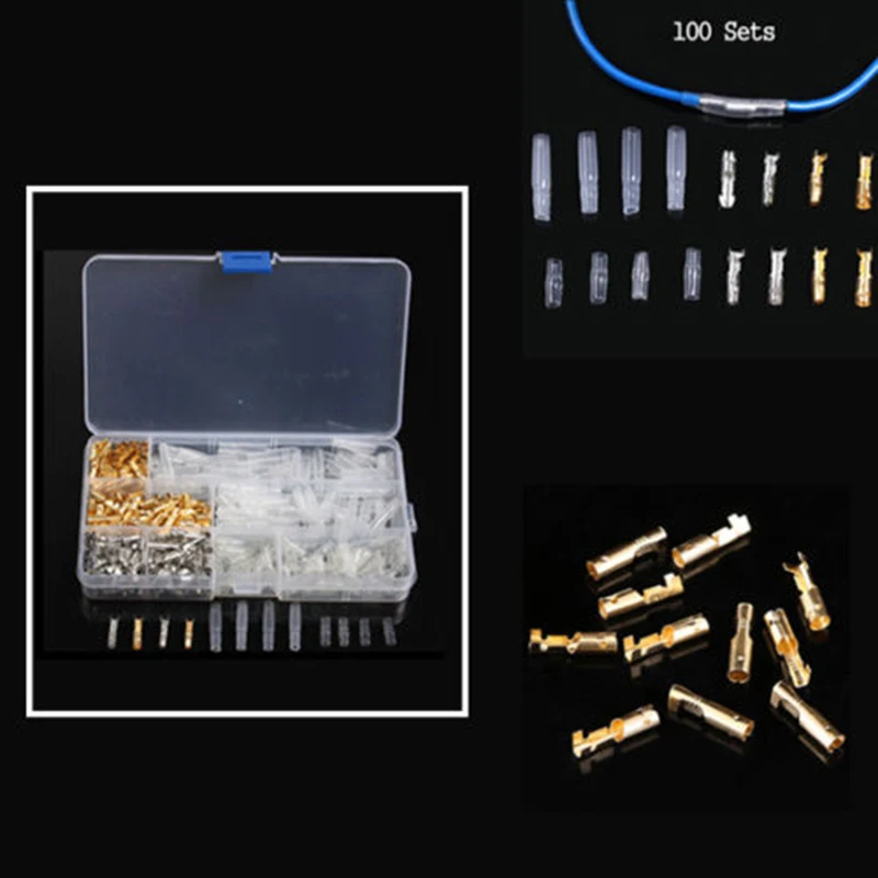

Tin Wire Terminals Male&Female Connectors 400PCS Motorcycle Bullet Popular
