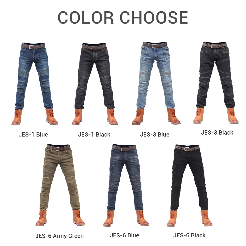 Брюки мужские мотоциклетные с защитой джинсы для мотокросса езды на мотоцикле