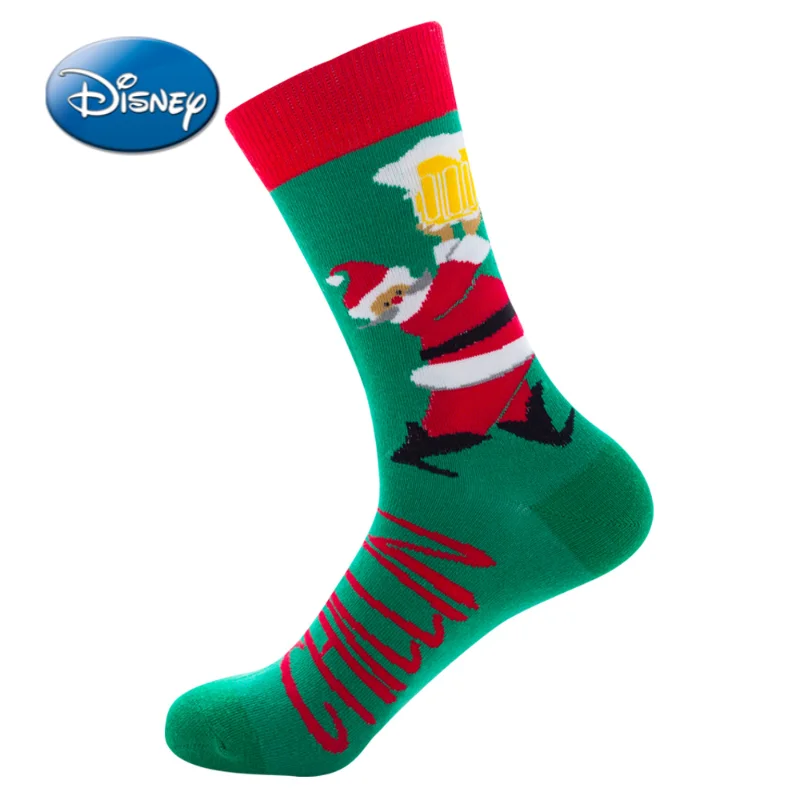 

2022 New Disney Winter Woman Cotton Stockings Non-slip Thickening Plus Fleece Christmas Socks Knitted Sleep Socks Floor Socks