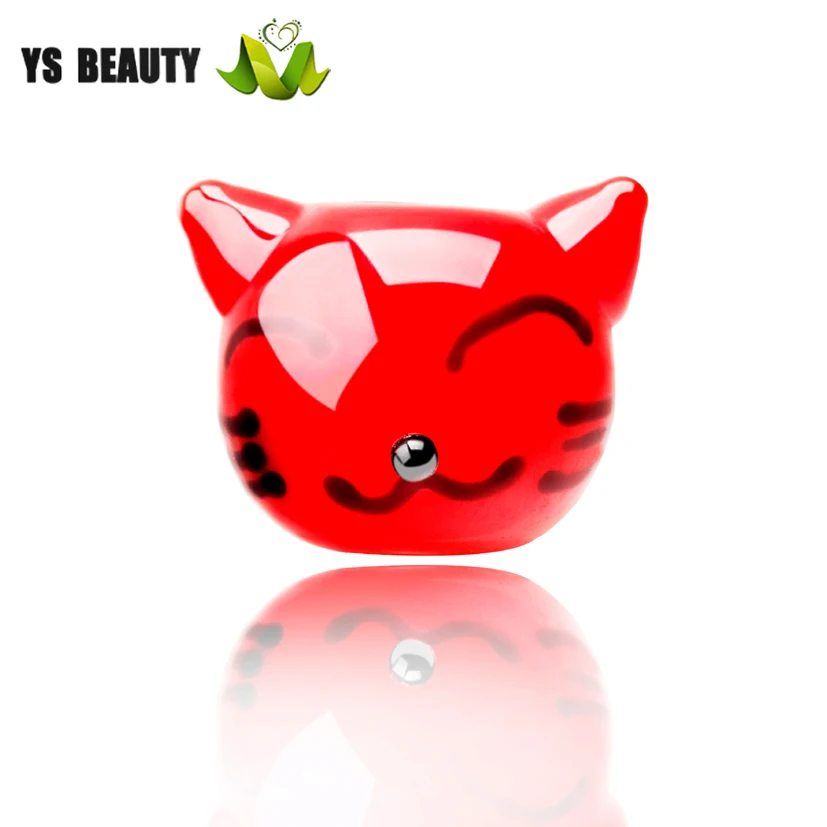 Стеклянные бусины в виде розового кота японские Мультяшные стеклянные для