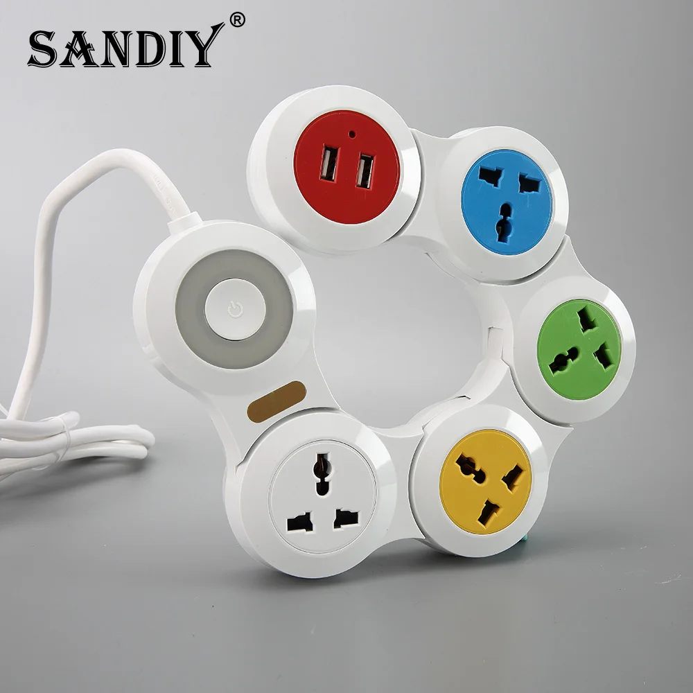 Удлинитель электрический с 4/5 розетками 1 8/2 8/4 8 м