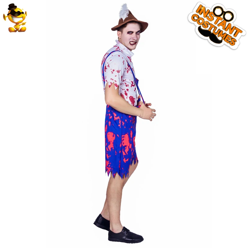 Мужской костюм для косплея на Хэллоуин с кровавым пивом взрослых Октоберфест