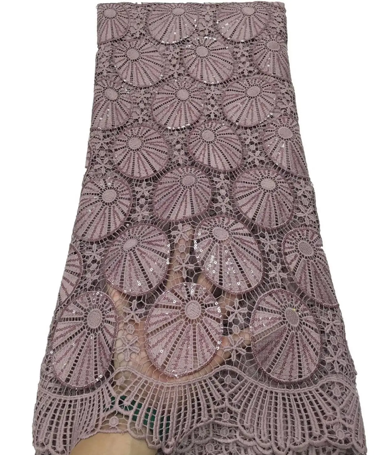 Nigerian Fabrics African cord Lace High Quality with Sequin French Lace for women Dress TS9673
