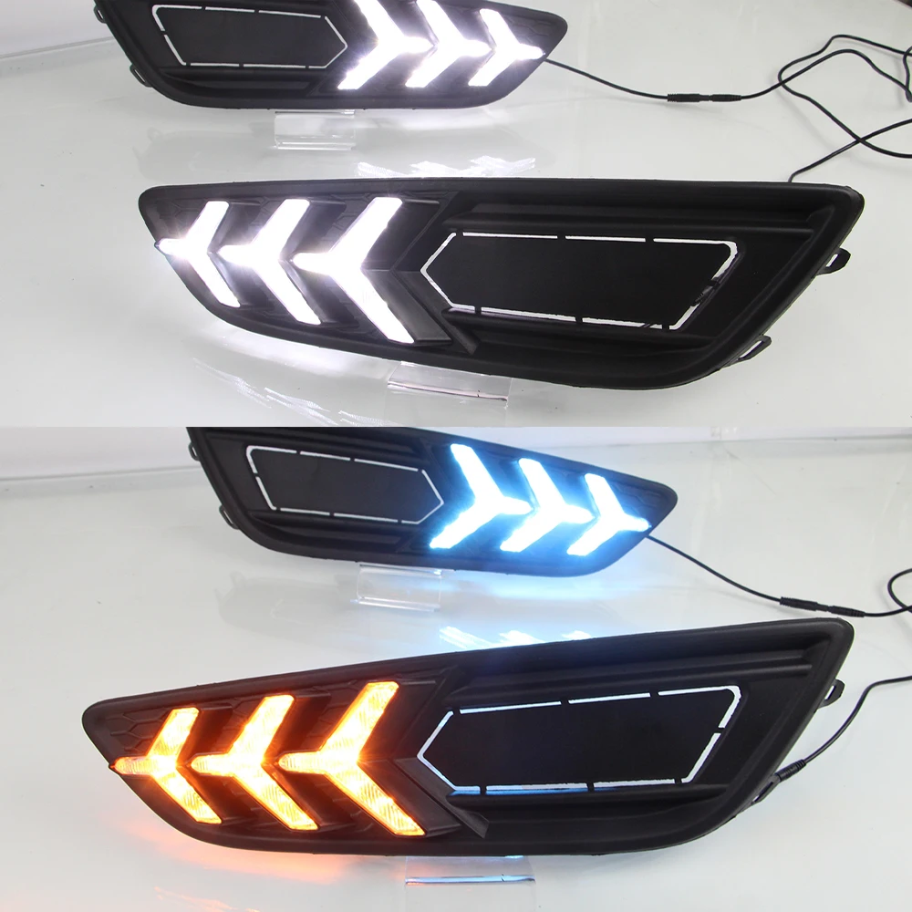 CSCSNL 1 комплект DRL для Ford Focus 4 2015 2016 2017 2018 указатель поворота стиль реле 12v