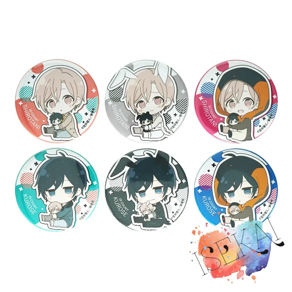 10 шт. японский значок аниме десять кунто широтани тадаоми куроза Рику милый