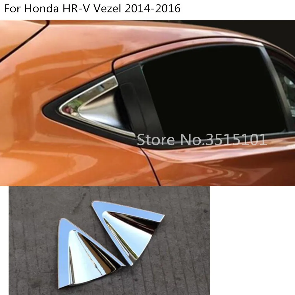 Автомобиль ABS хромированные задний спойлер сторона Треугольники крыло окна