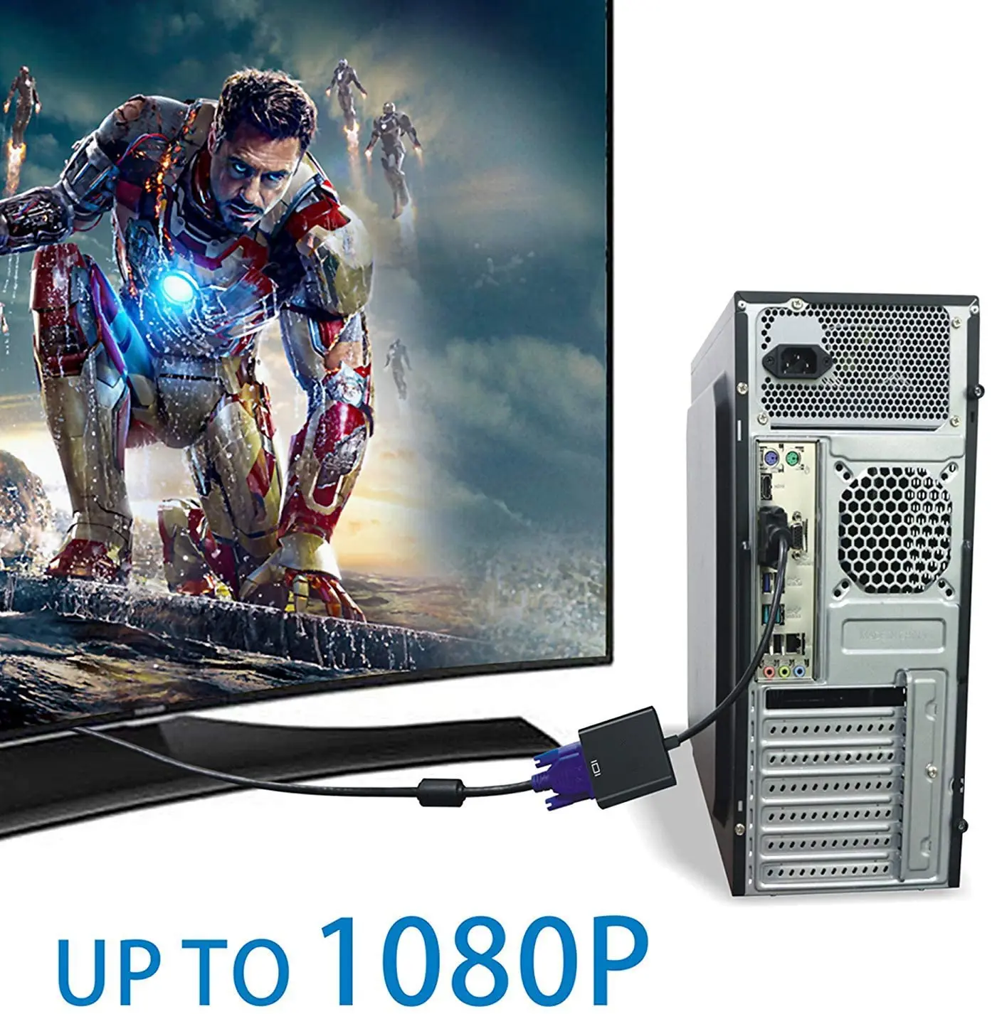 Адаптер DVI штырь-гнездо VGA Full HD 1080P | Электроника