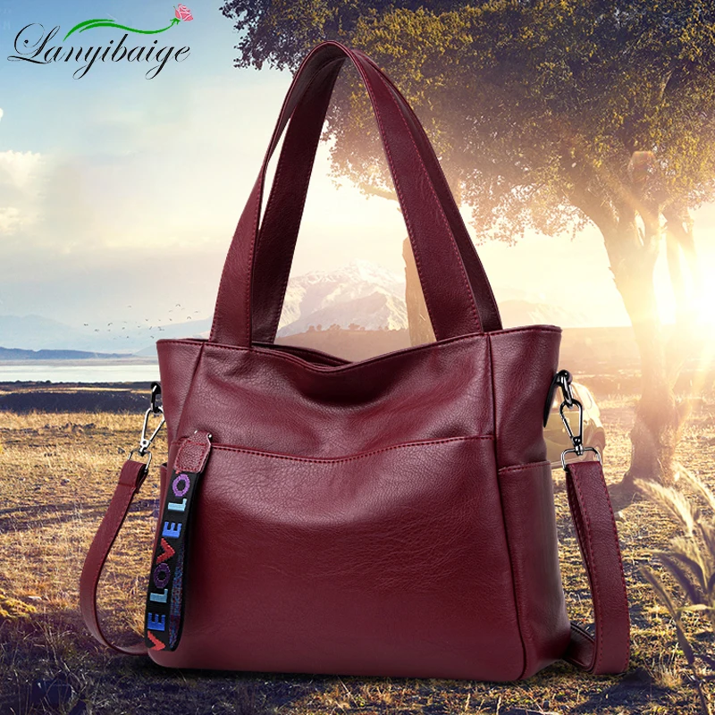 Натуральная брендовая мягкая кожаная сумка с верхними ручками женские сумки