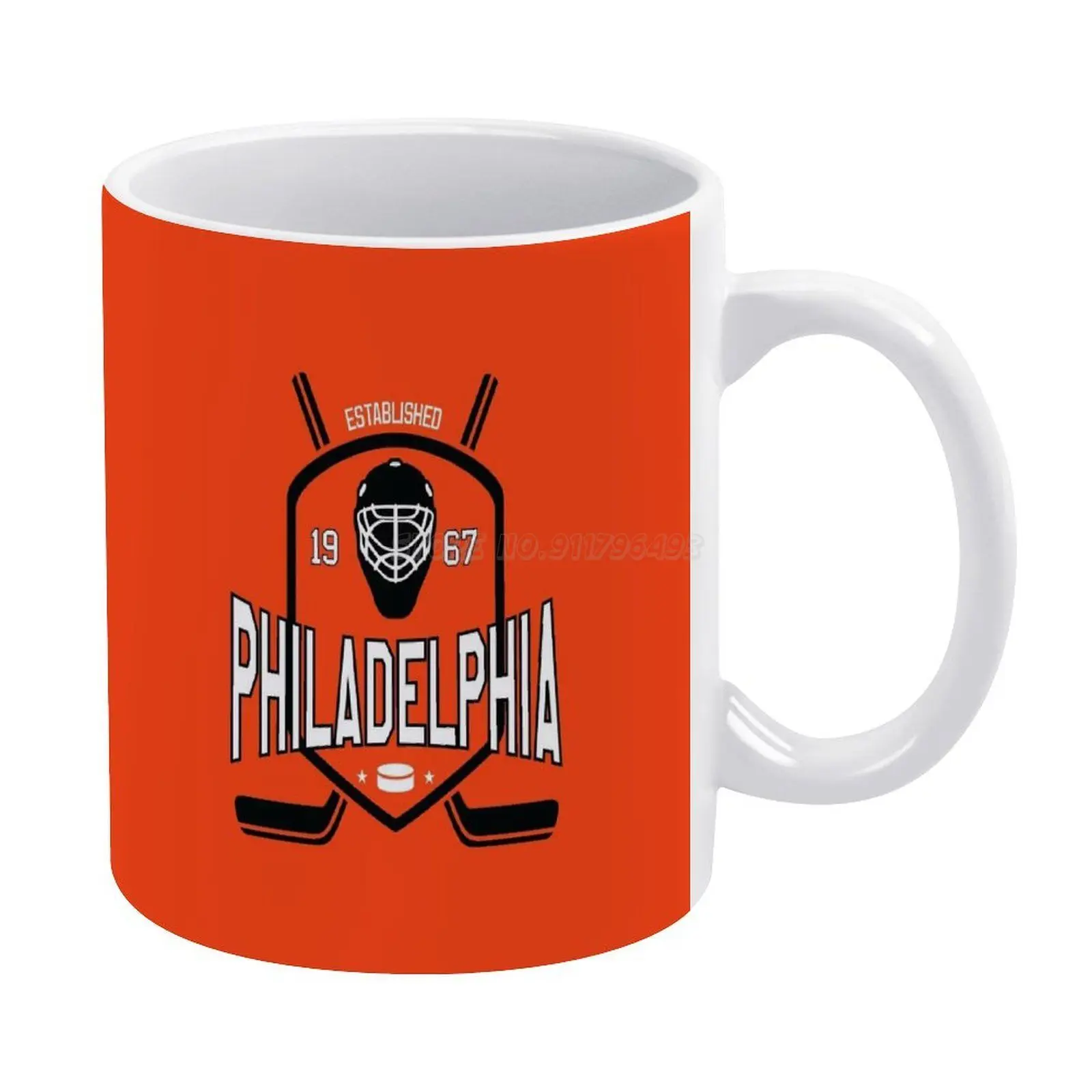 Белая керамическая кружка для хоккея подарок на день рождения молочные чашки и