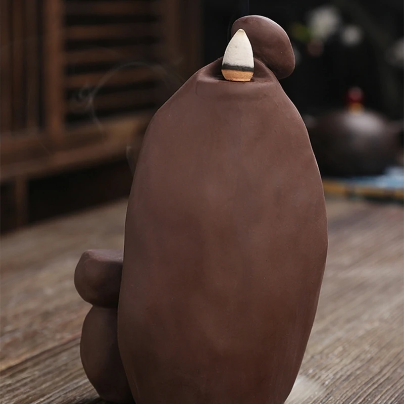 

Mountain Creative Ceramic Backflow Incense Burner Home Decor Aromatherapy Censer H051