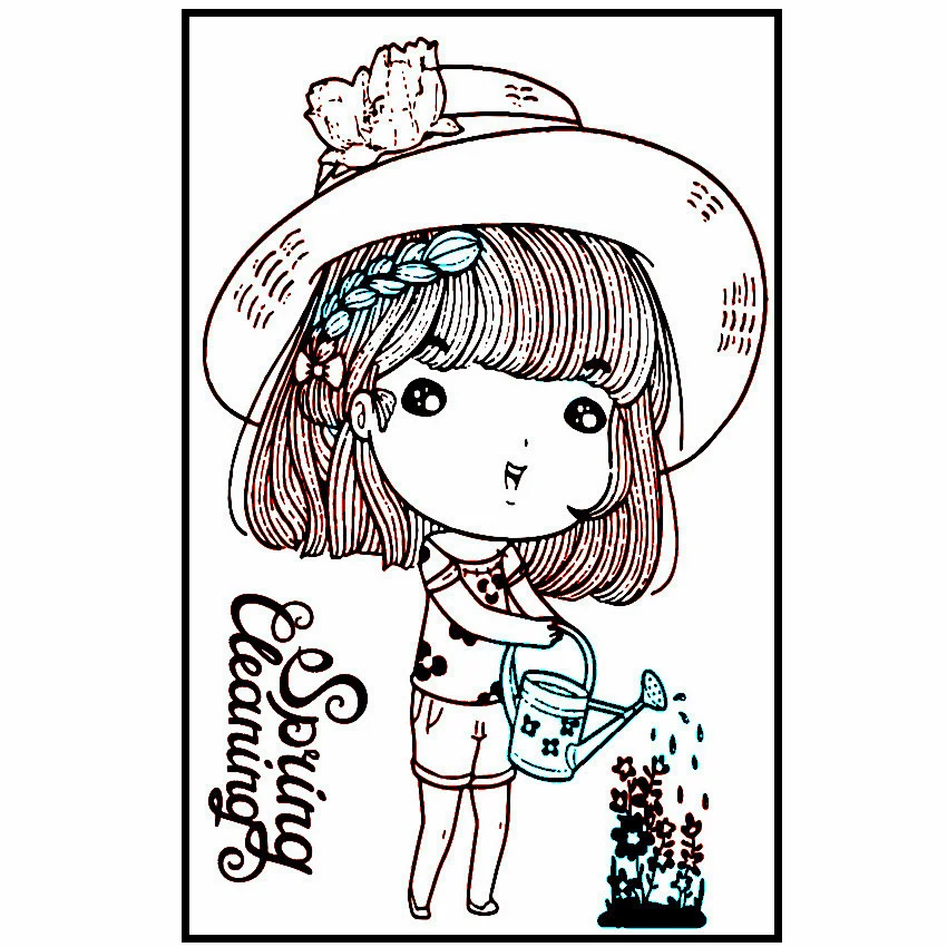 Горячая продажа полива девушки прозрачные штампы/силиконовые уплотнения Ролик