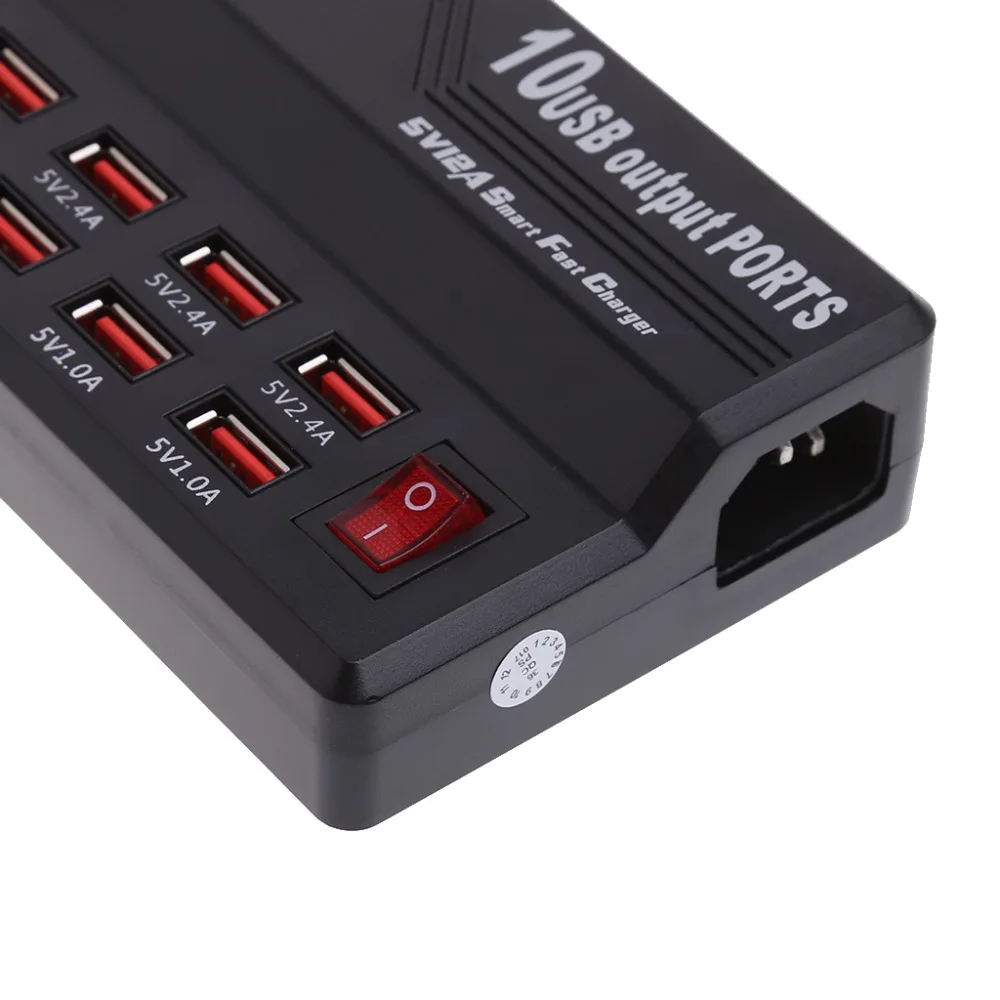10 портов usb-хаб быстрая зарядная станция настенное дорожное настольное зарядное