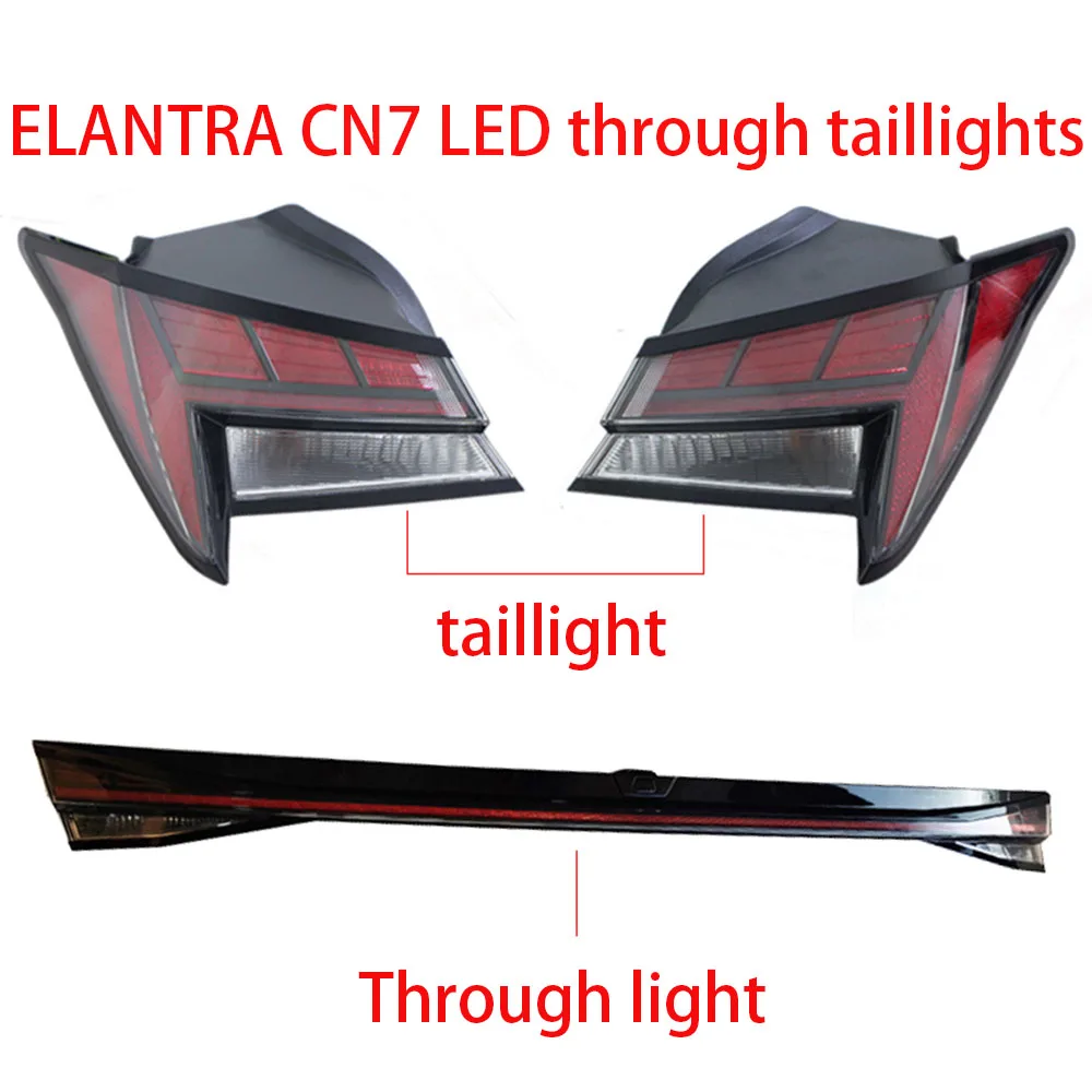 led taillights through taillights H-shaped taillights for HYUNDAI Seventh generation new elantra cn7