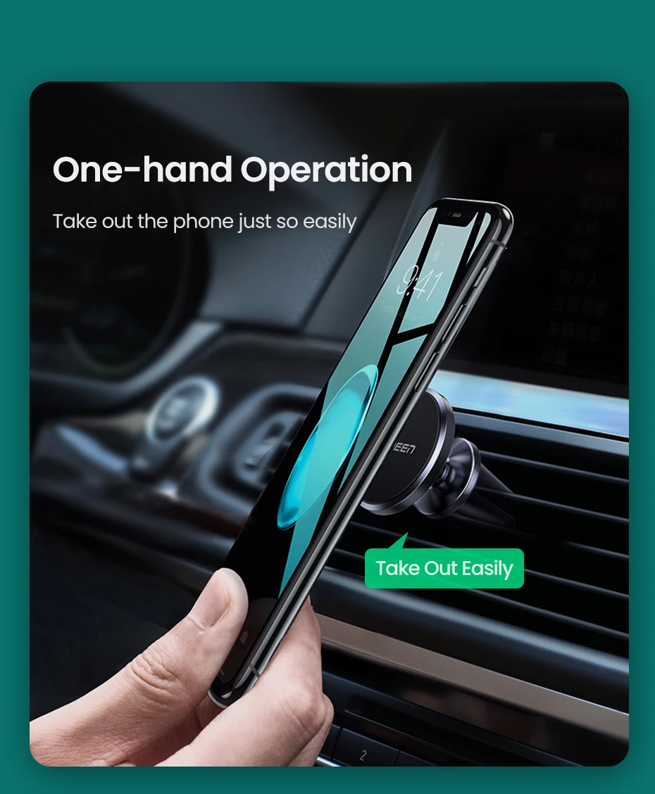 Ugreen Car Magnetic Phone Holder Cell Phone Mount Holder Stand In Car Smartphone Support Magnet for iPhone X Mobile Stand Holder