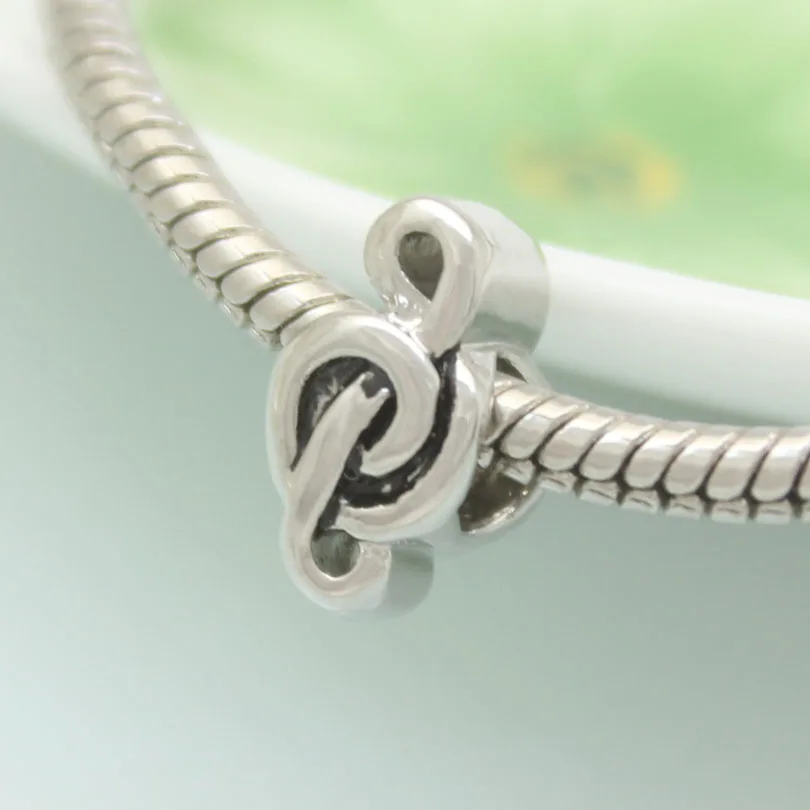 Синий кристалл музыка Шарм Примечание европейский шарик fit Pandora браслет