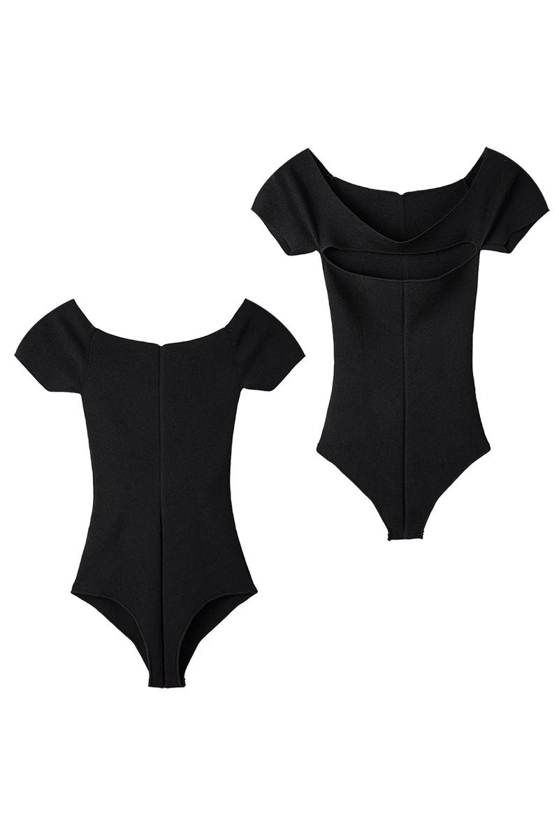 

DEAT 2021 new summer fashion women clothes sqaure collar short sleeves playsuit slim elastic sexy top tide