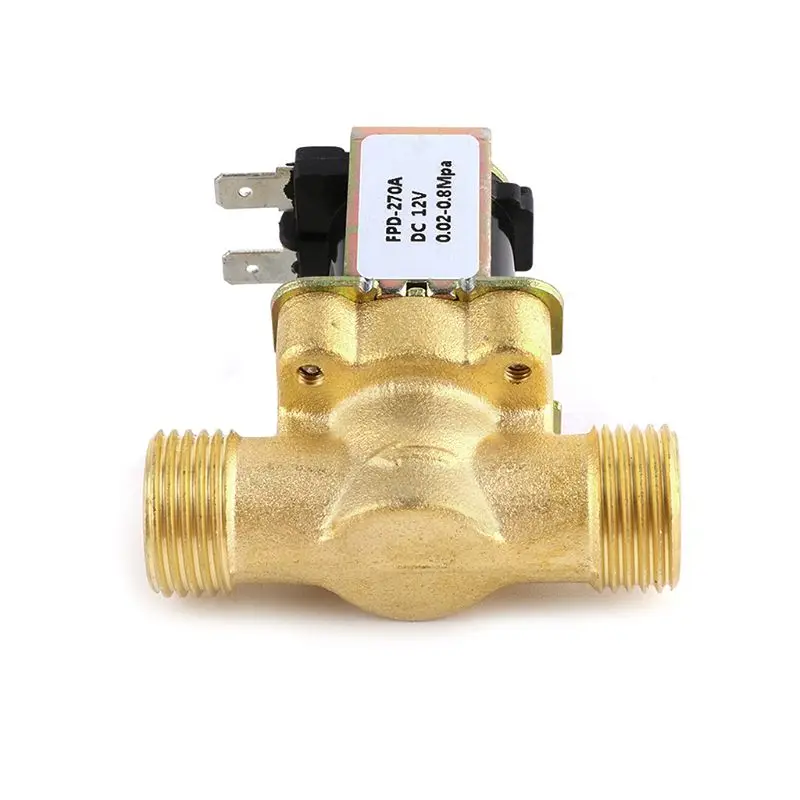 Медный клапан обычно закрытый вход для горячей воды 4 точки 12 В постоянного тока
