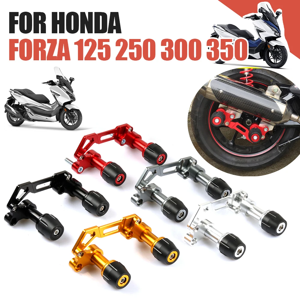 Deslizadores de escape para motocicleta, silenciador Protector contra caídas para Honda Forza350, Forza300, Forza250, Forza 125, 250, 300, 350