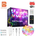 Tuya Wi-Fi умная Светодиодная лента светильник IP65 Водонепроницаемый рождественские украшения на открытом воздухе с музыкальным ритмом RGB Фея светильник с Alexa Google Home