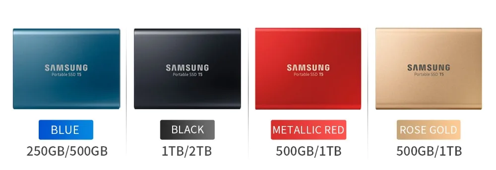 Samsung портативный SSD T5 500GB 1 ТБ 2 ТБ внешний твердотельный HD жесткий диск USB 3,1 Gen2(10 Гбит/с) для ноутбуков и ПК