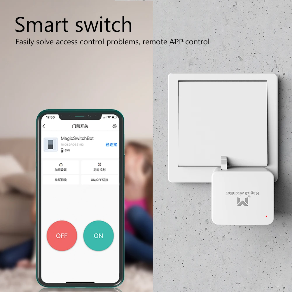 

Home Device Accessories Control Center Bluetooth-compatible Smart Switch Button Pusher for Garage Wall Switch App Timer Control