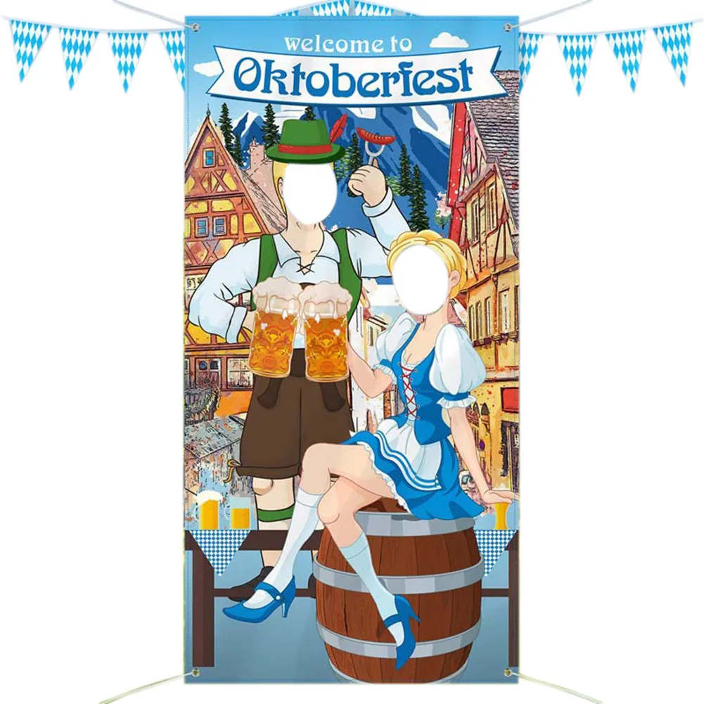 

Oktoberfest Party Decorations Photo Prop Giant Fabric Photo Booth Background Funny Oktoberfest Games Supplies For Beautifully