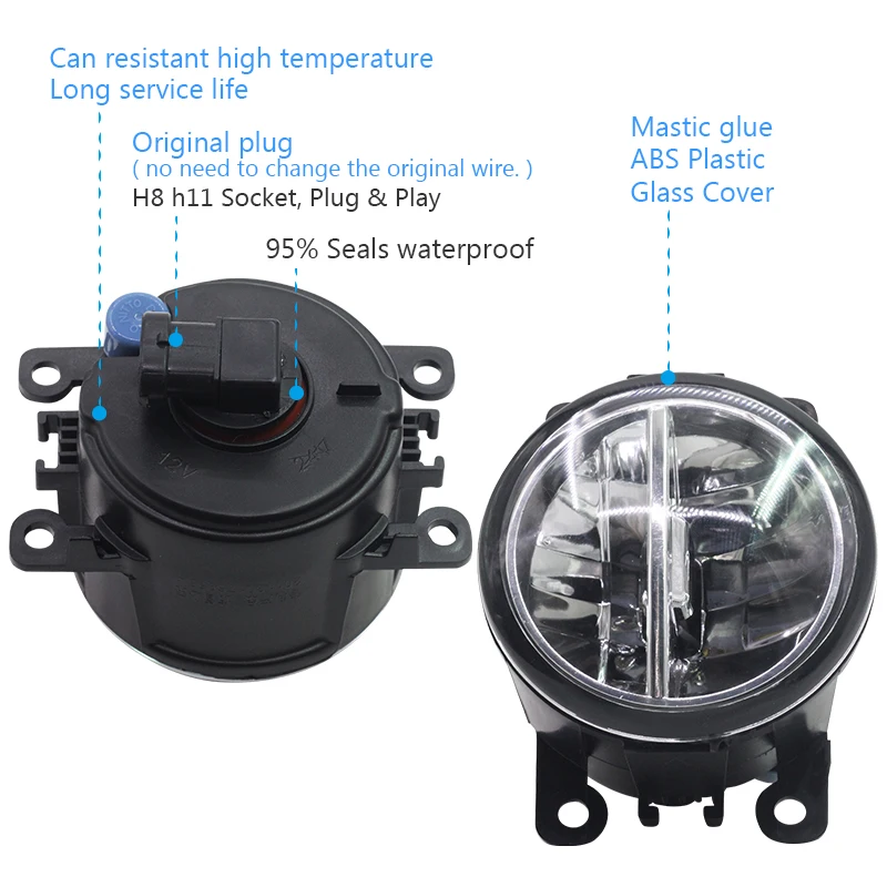 buildreamen2 for 2006 2013 nissan note e11 mpv car 4000lm led lamp fog light drl daytime running light white 12v 2 pieces free global shipping