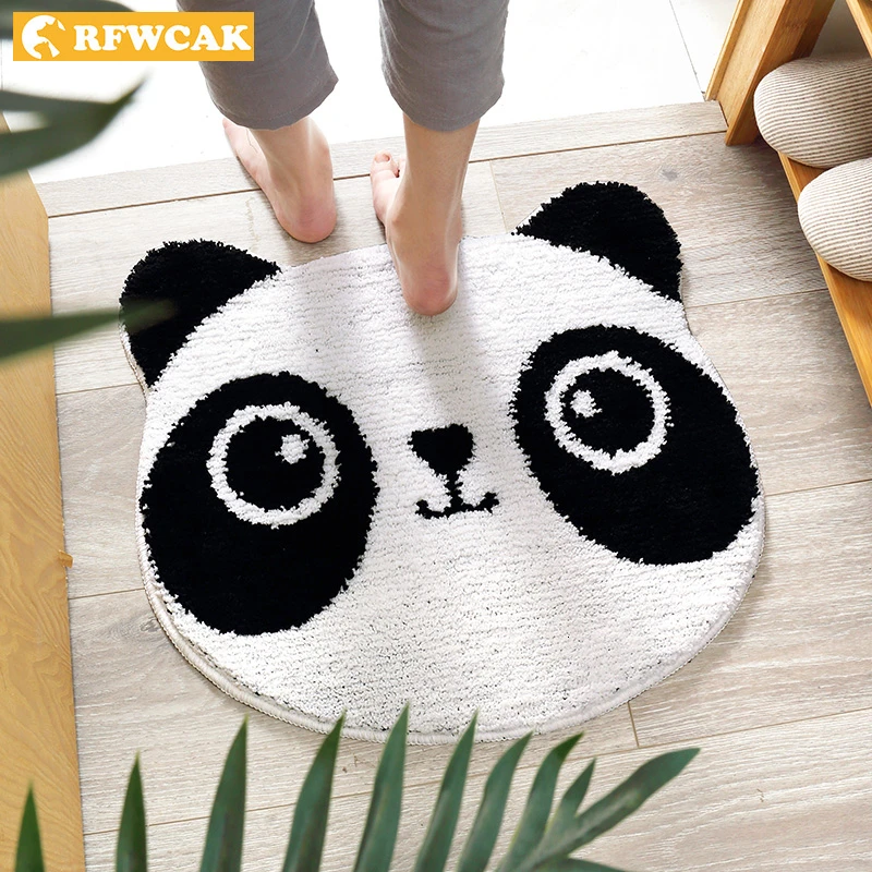 RFWCAK коврик для входной двери с мультяшной пандой ванной нескользящий комнаты