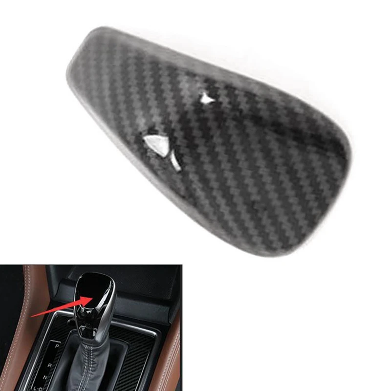 Car Gear Shift Knob Head Cover Sticker Interior Styling Accessories ABS Carbon Fiber Black New for Subaru Forester 2019 | Автомобили и