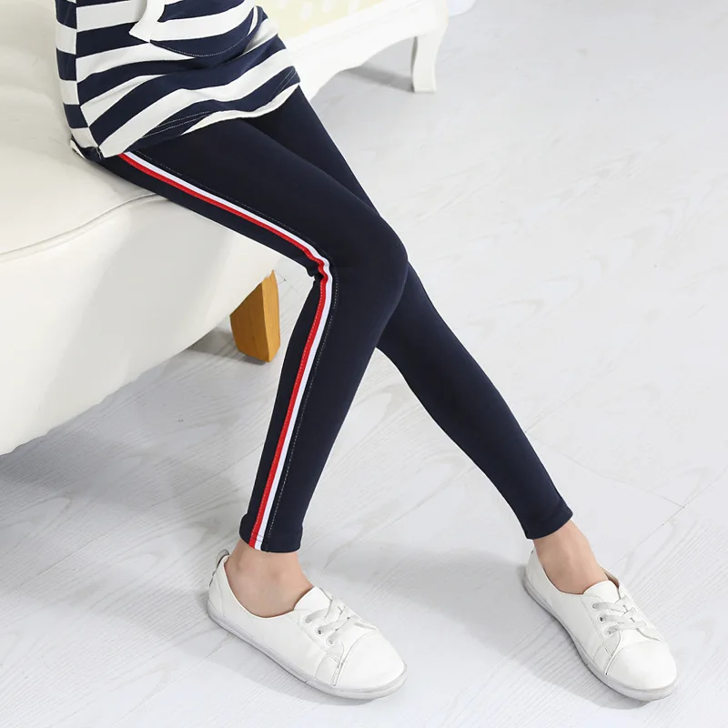 3 8 лет спортивный костюм для девочек с полосками по бокам леггинсы весенне