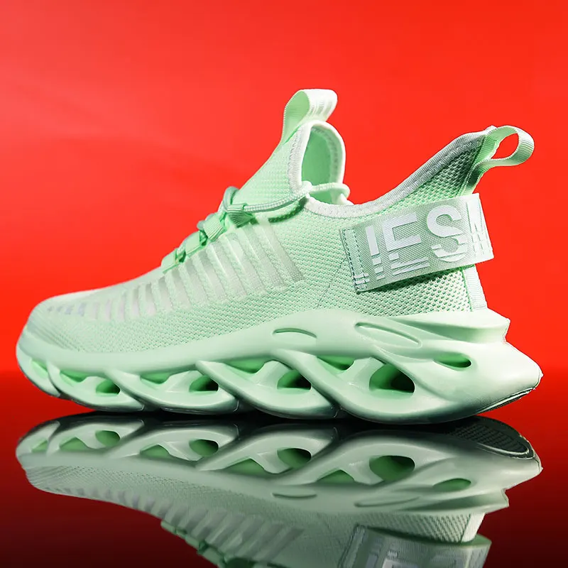 

New Unisex Blade Running Shoes New Men Antiskid Damping Cool Outsole Walking Trekking Leisure Summer Running Zapatills Sneakers