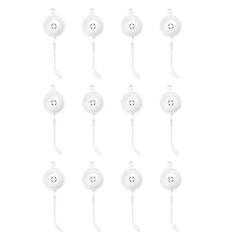 

12PC Adjustable Plant Yo-Yo Hook High Tenacity Nylon Rope and Stopper Hook Support Fruit and Vegetable Stems and Leaves
